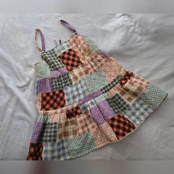 Patchwork Quilt Dress with Straps - Picture 1 of 5